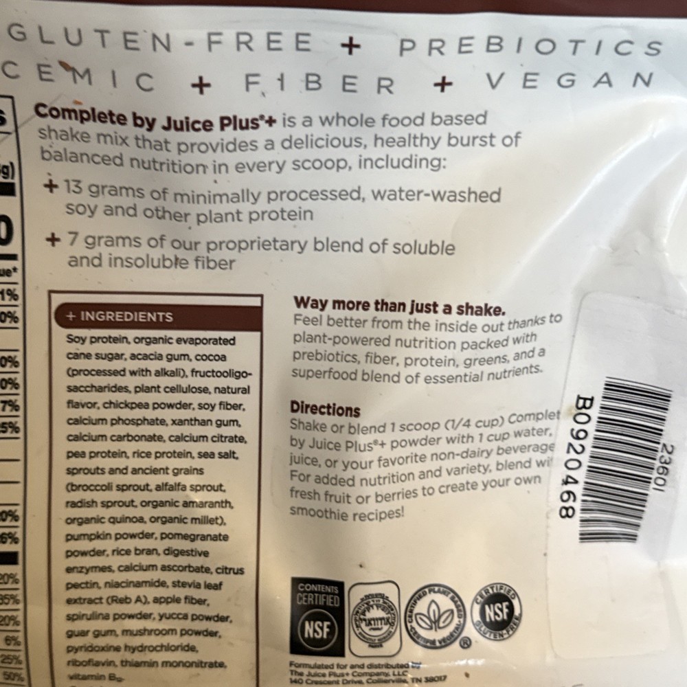 Complete by JuicePlus+ Serve Dutch Chocolate Serving -