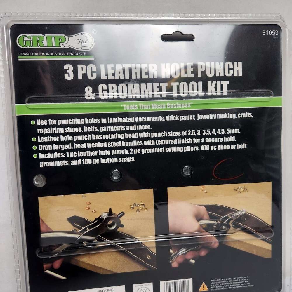 Leather Hole Punch & Grommet Set
