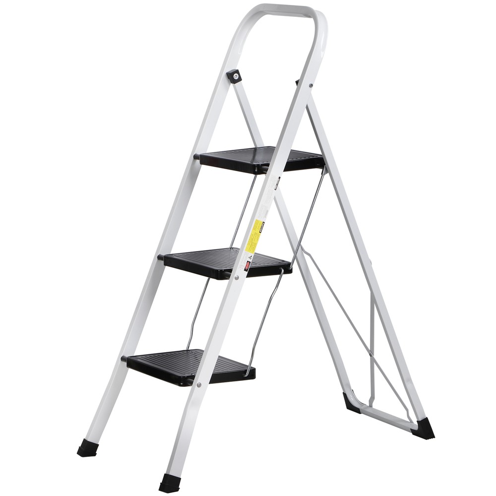 3 Step Ladder Folding Step Tool Pedal Anti-Slip for Kitchen Garage Library Home