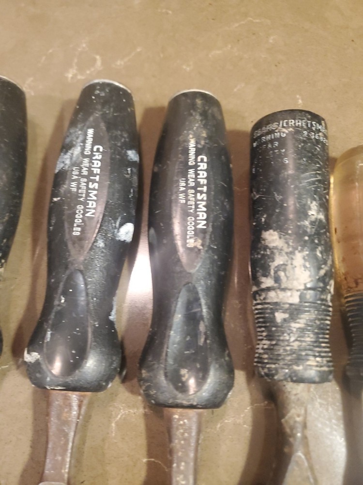 Vintage Craftsman Wood Chisel Lot
