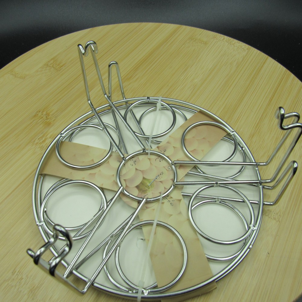 NEW Metal 2 Pc Stackable 14 Count Egg Steamer Rack Trivets