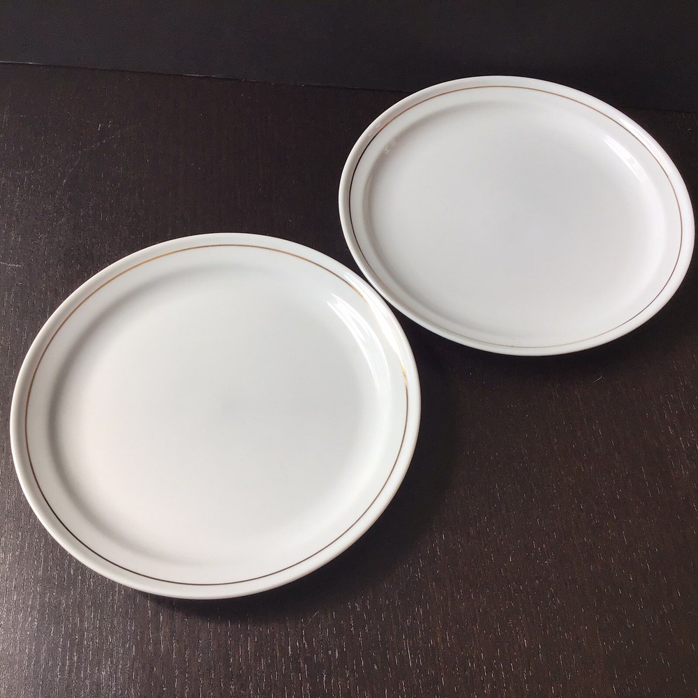 Delta Air Lines Ceramic First Class Plates - Set Of Two - Inflight Service