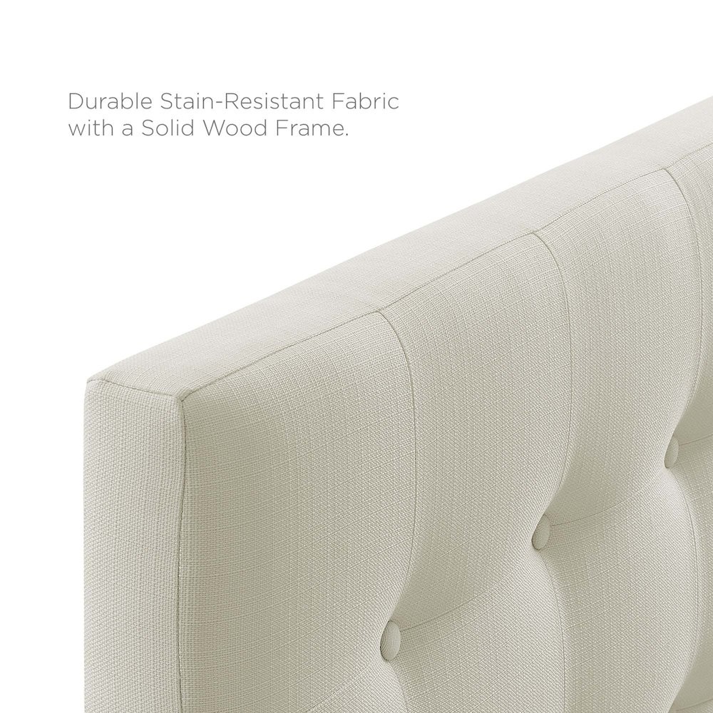 Emily Upholstered Fabric Queen Headboard