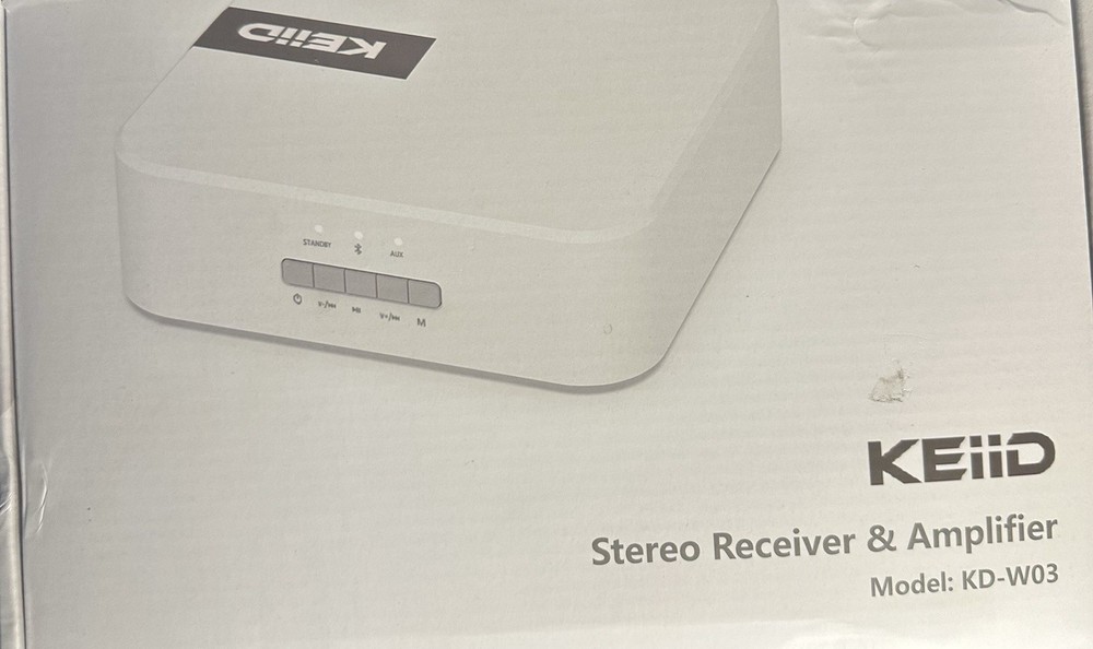 KEiiD Stereo Receiver & Amp, Bluetooth Wireless Streaming, Subwoofer Output
