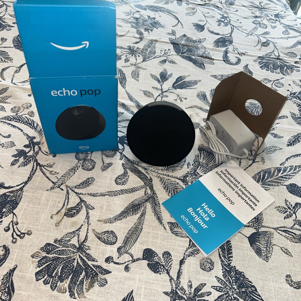 Amazon Echo Pop 1st Gen Alexa Smart Speaker - Charcoal