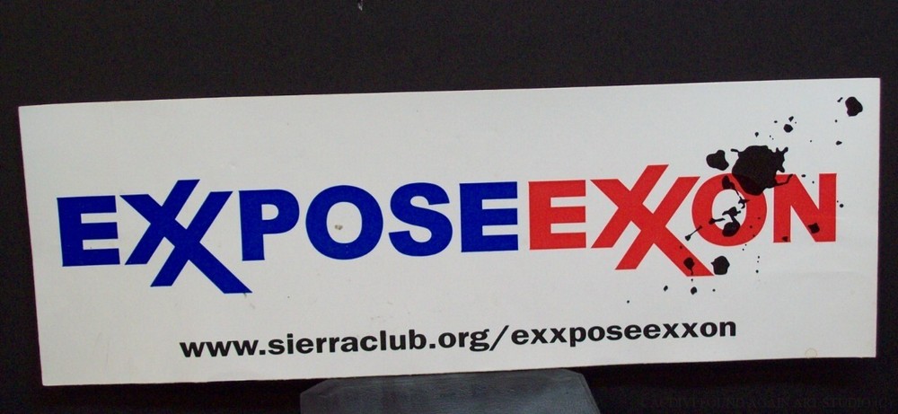 Expose Exxon Mobil EXXPOSE EXXON Environment Protest Boycott Bumper Sticker 2005