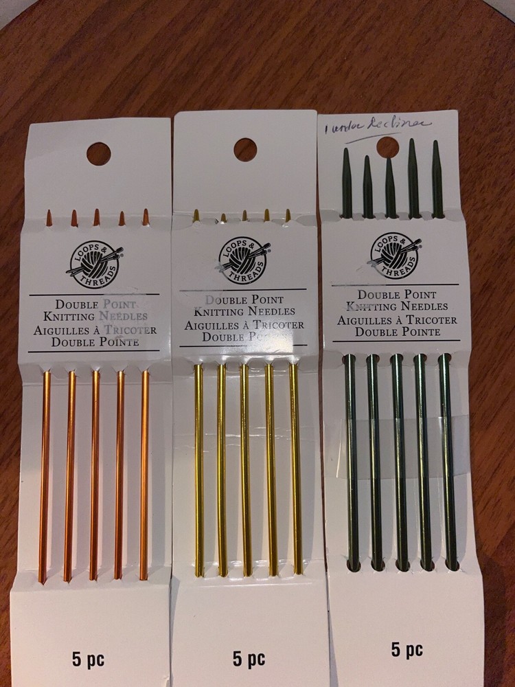 Knitting Needles Double Point US1, US2, US3 Lot