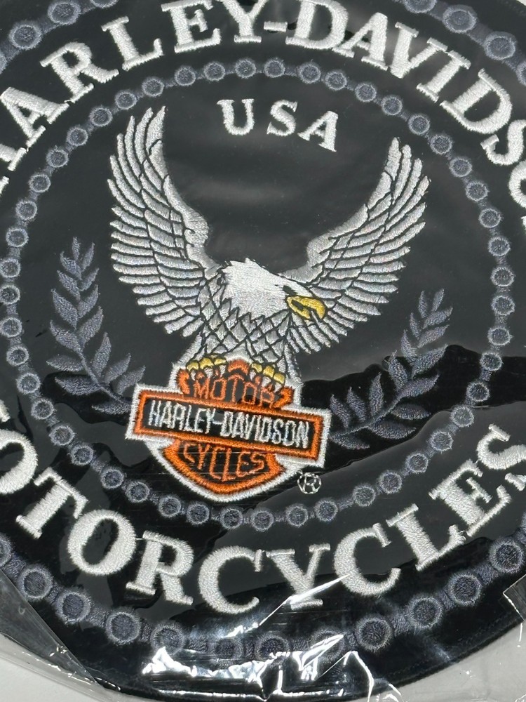 Harley Davidson large black 8" patch emblem chained shield new in package 2004