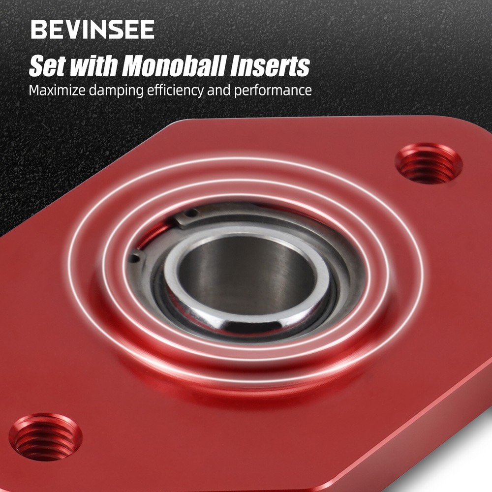 Rear Lower Shock Mounts W/ Ball Inserts For BMW E81 E82 E87 E88 E90 E91 E92 E93