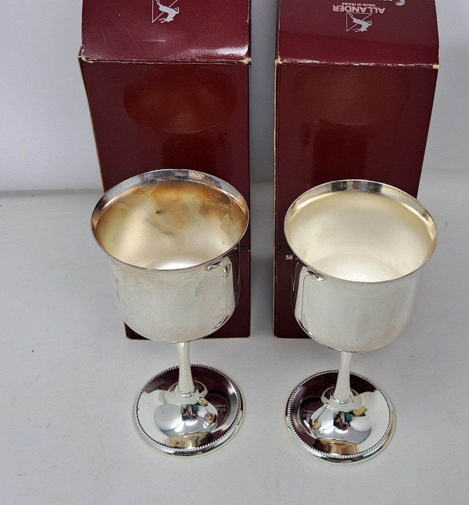 Vintage Allander House Fraser Silverware Collection 2 x Goblets