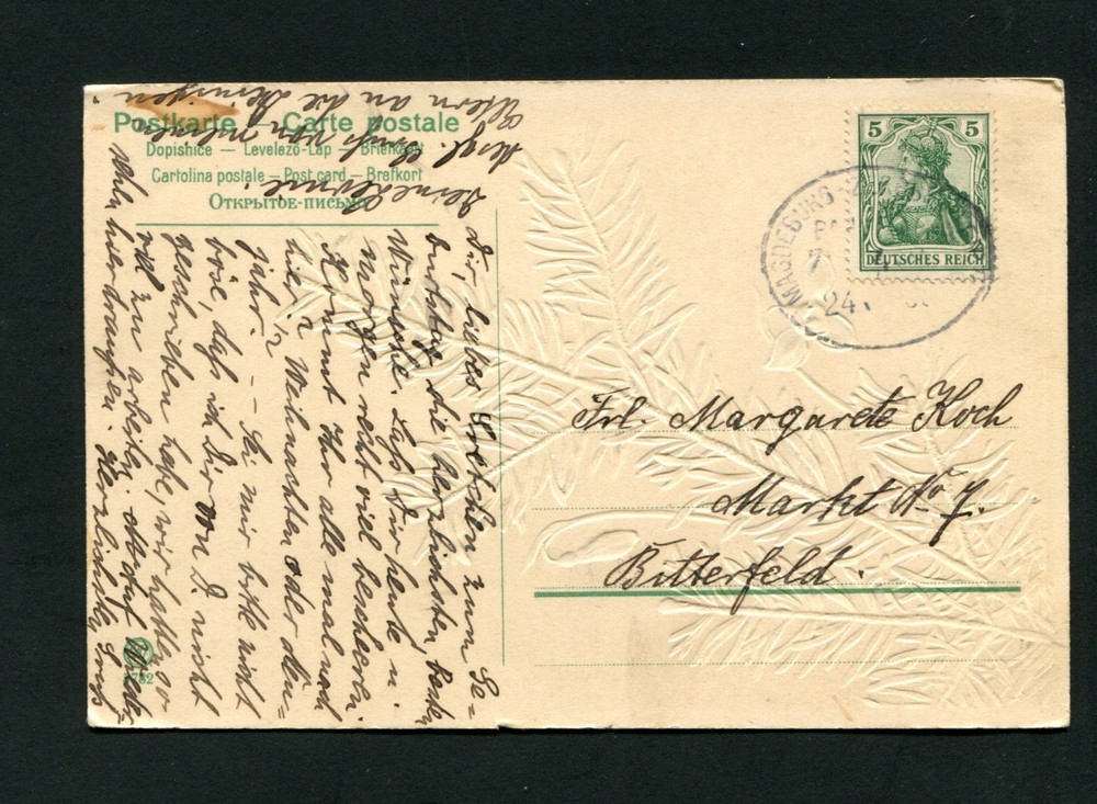 Bahnpost Magdeburg Around 1915 Stamped Postmark