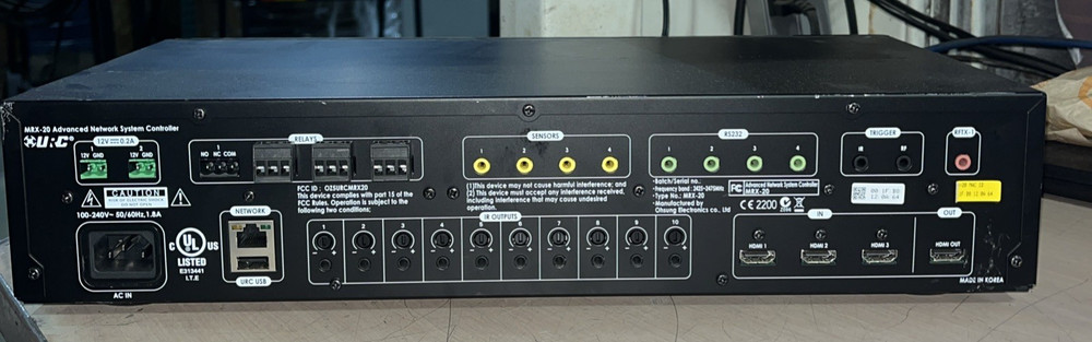 URC MRX-20 ADVANCED NETWORK SYSTEM CONTROLLER