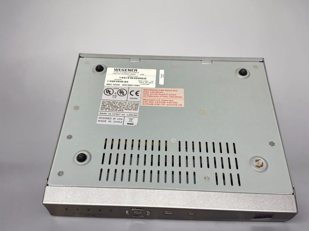 Wegener SMD515 Streaming Media Decoder Digital Satellite Receiver Unit