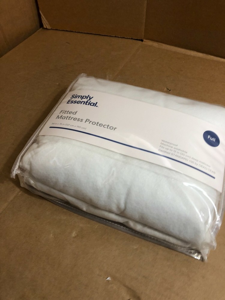 SIMPLY ESSENTIAL VINYL MATTRESS PROTECTOR WATERPROOF 54"x75" ~