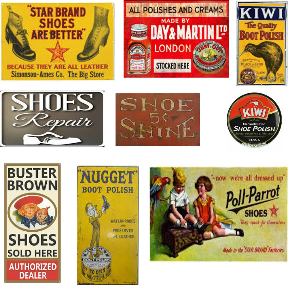 o scale vintage shoe store decals