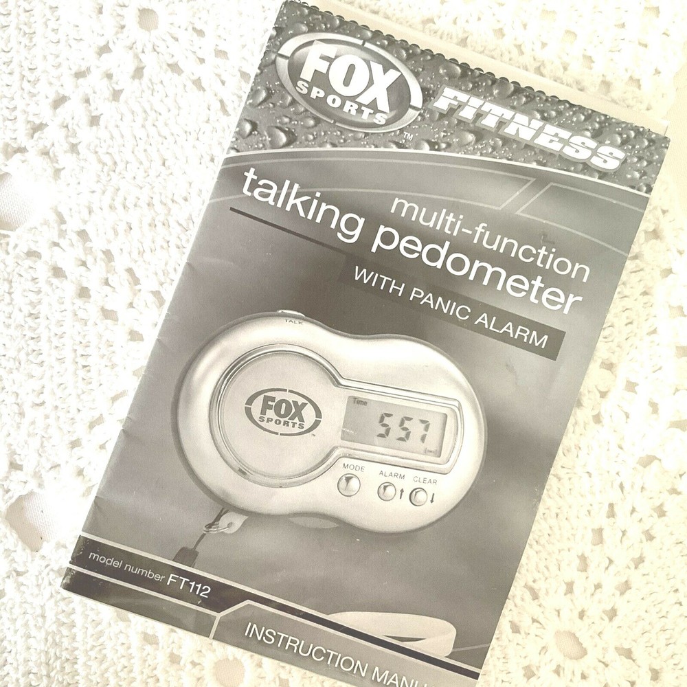 Fox Sports Fitness Talking Pedometer Multi-Function Panic Alarm Button Good Cond