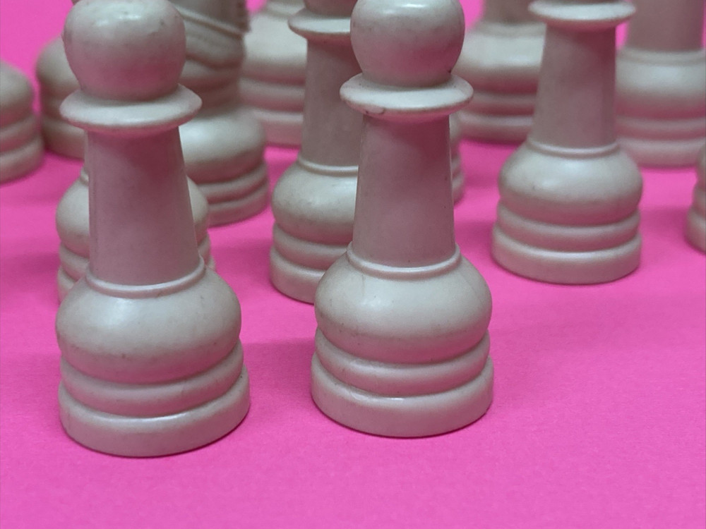 Chess Pieces Hollow Plastic Entire Set PIECES ONLY NO BOARD