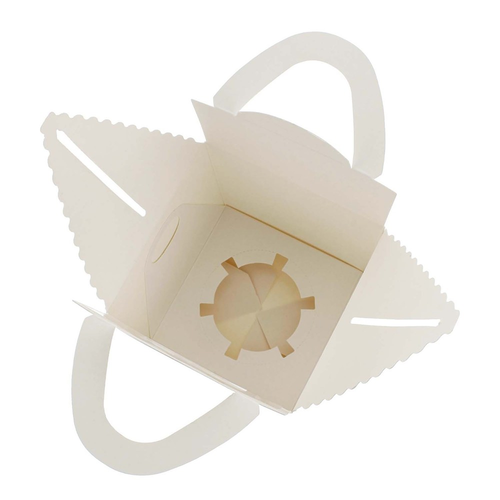 Spec101 Cupcake Containers 100pk - Individual White Cupcake Box with Inserts