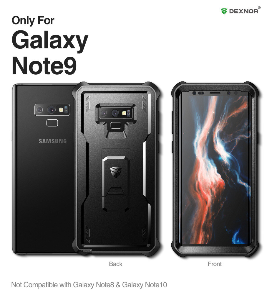 DEXNOR Case for Samsung Galaxy Note 9, Full-Body with Built-in Screen Protector