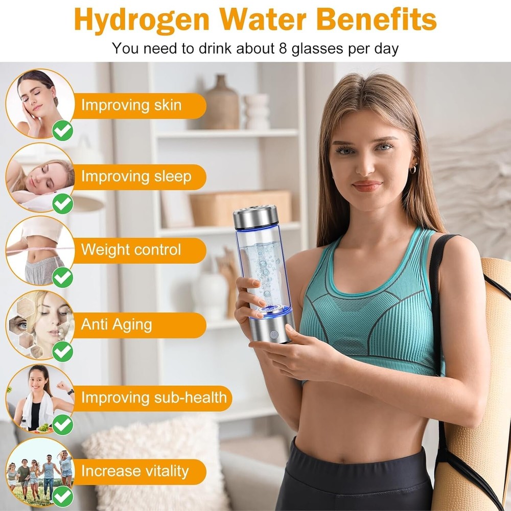 Hydrogen Water Bottle, Hydrogen Water Generator with Advanced SPE PEM Technology