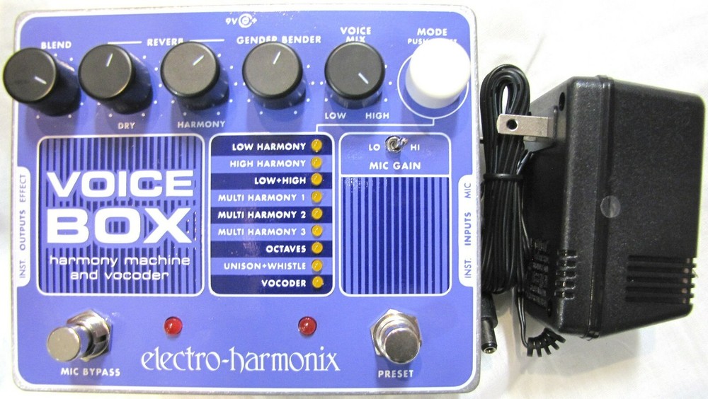 Used Electro-Harmonix EHX Voice Box Vocal Harmony Machine Vocoder Effects Pedal!