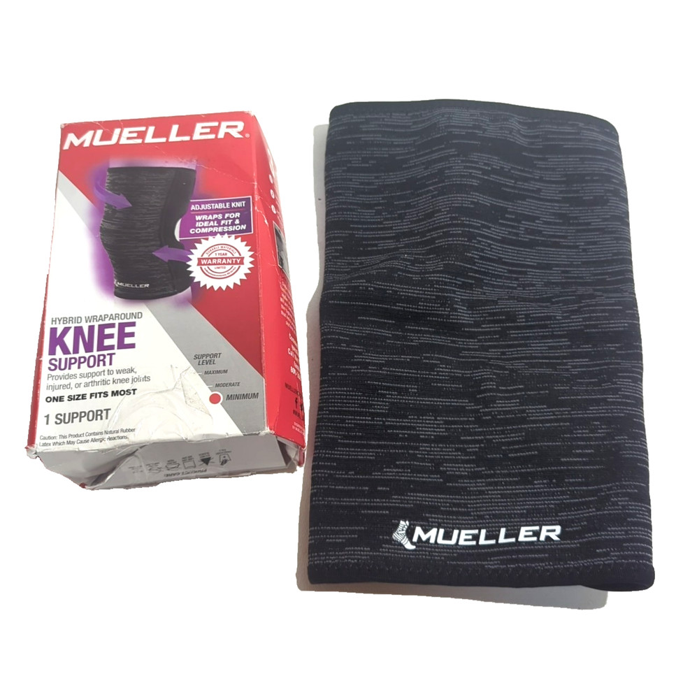 Mueller Hybrid Wraparound Knee Support, One Size Fits Most, Min Support