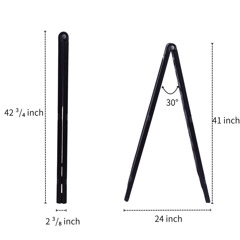 1Pack 24x36” Double Sided A-Frame Sandwich Board Sign Foldable Black Frame Only