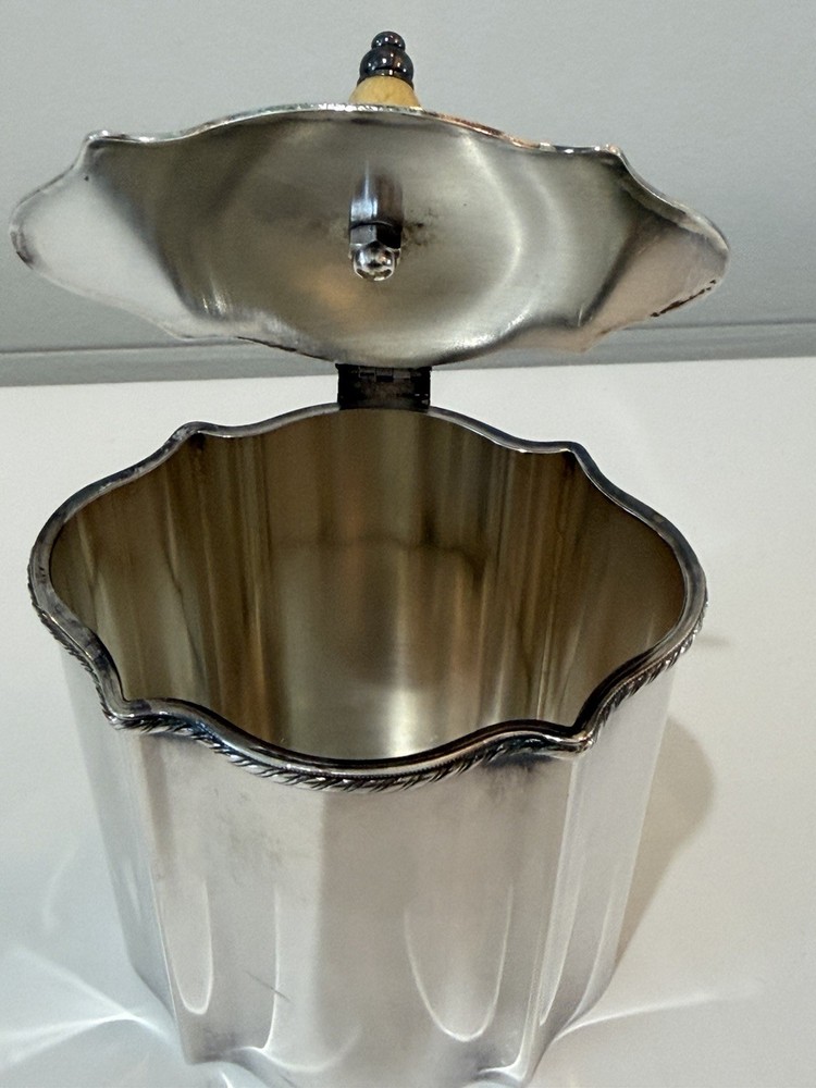 Silver Match Holder~Tea Caddy Decor