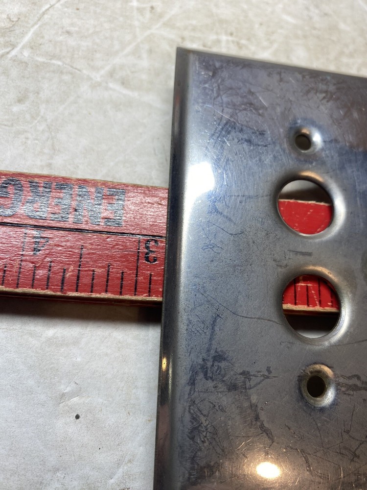 Vintage Single Gang Push Button Switch Cover Plate