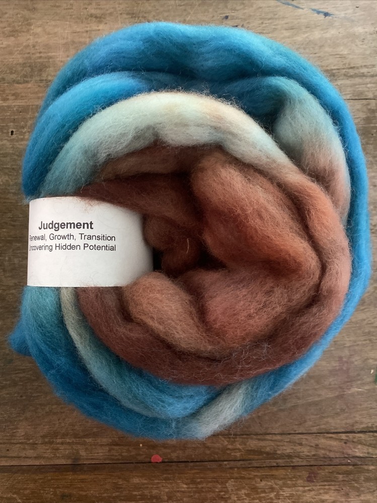 20. Judgement Tarot - Hand Painted Merino Wool Roving Chime