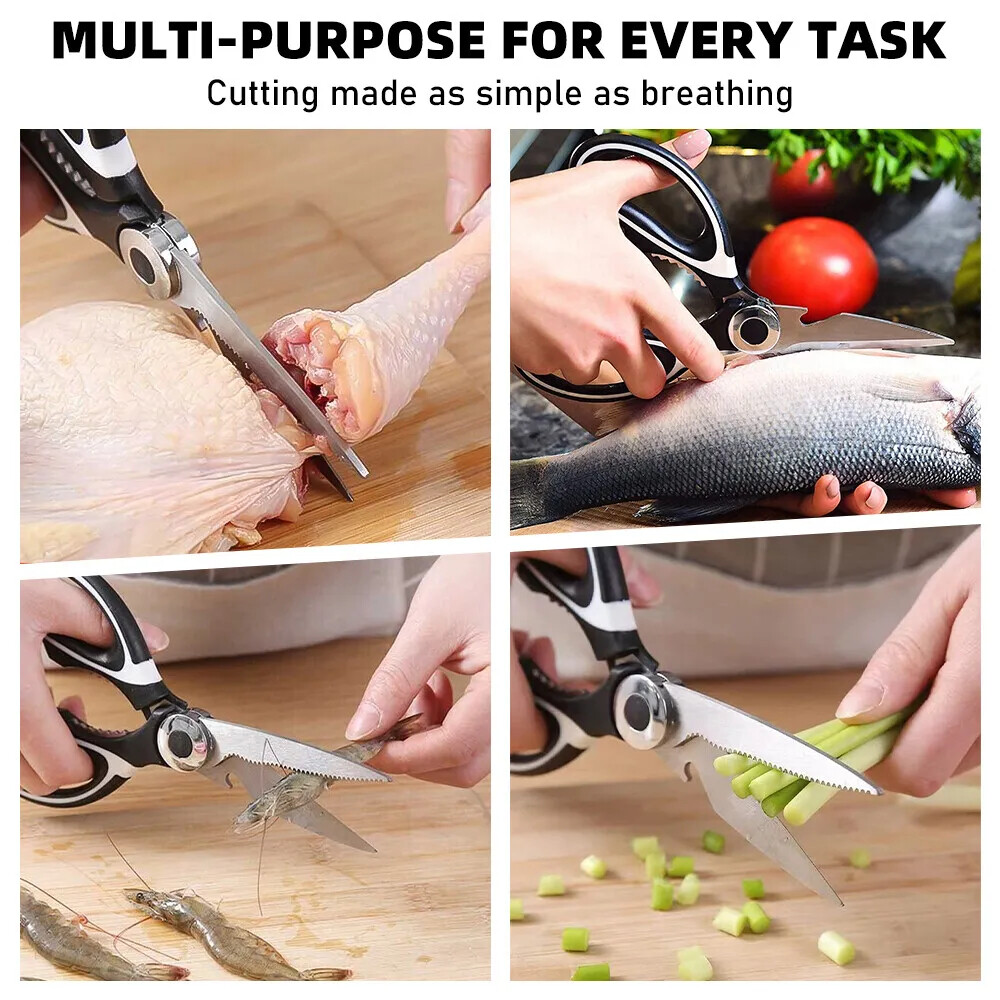 Multi -functional Kitchen Shears Heavy Duty Scissors for Meat Fish Chicken Bones