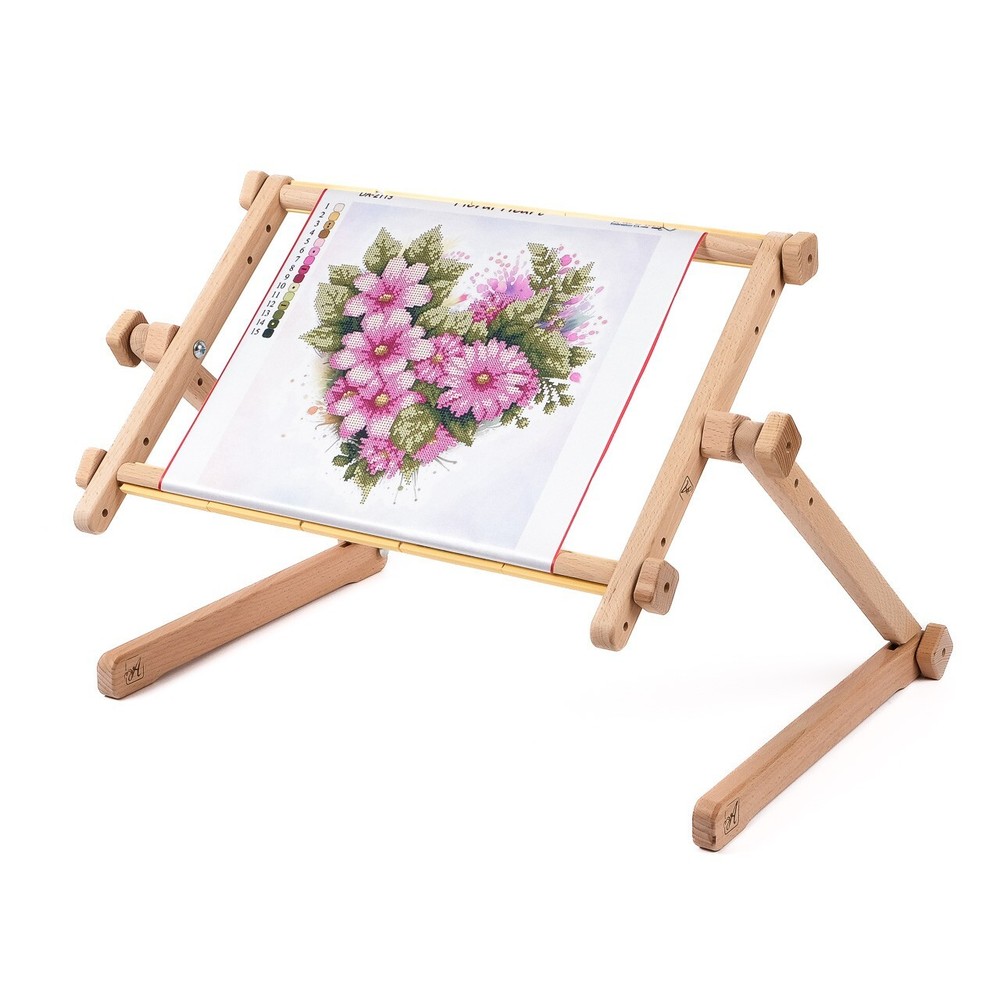 Needlework Table and Lap Hands-Free Stand with Adjustable Frame Chafflin