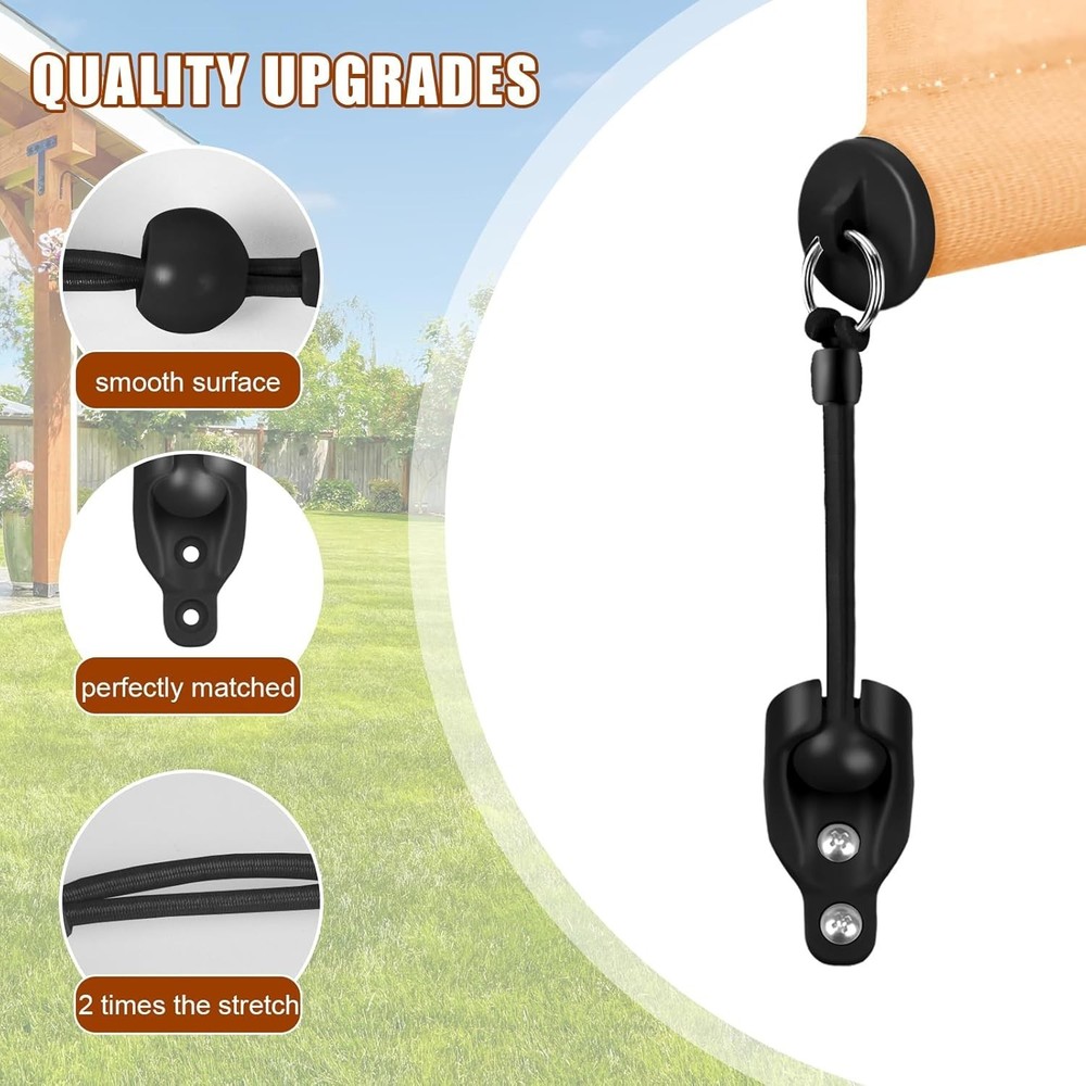 Coolaroo Replacement Part Roller Shade Hardware Bungee Kit and End Cap Tie Do...