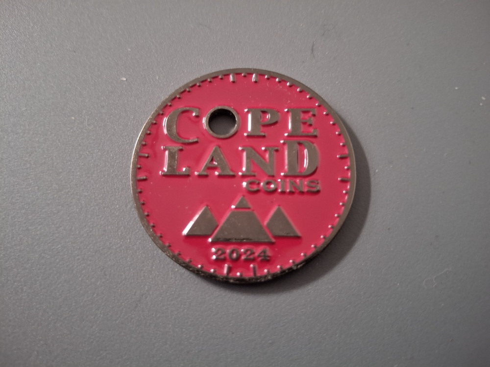 Jeff Copeland Decoder Coin (Copeland Coins) Dollar Size Coin Red