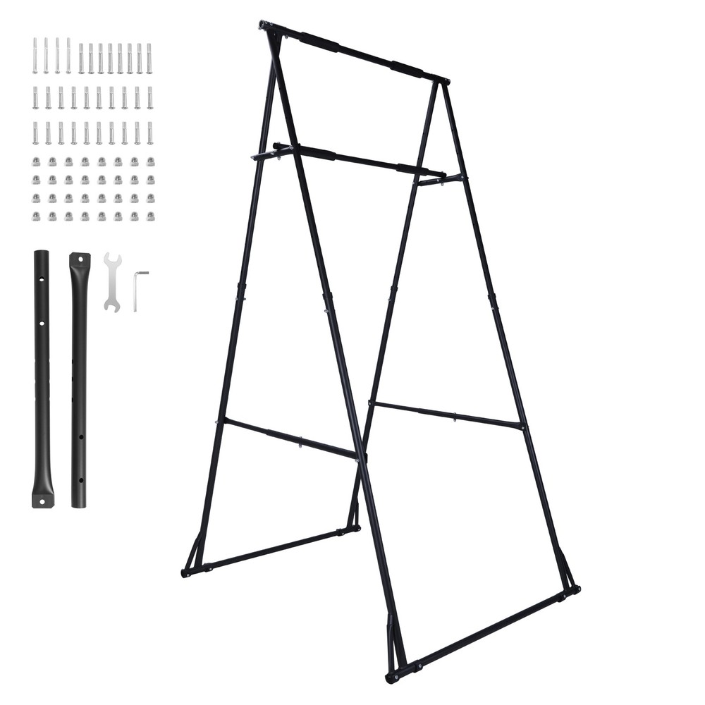 Foldable Multifunctional Exercise Rack Adjustable Pull Up Station for Home Gym