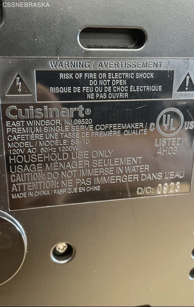 Cuisinart Premium Single Serve K-Cup Coffee Maker Machine - SS10