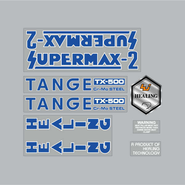 Healing - Supermax2 Blue decal set - old school bmx