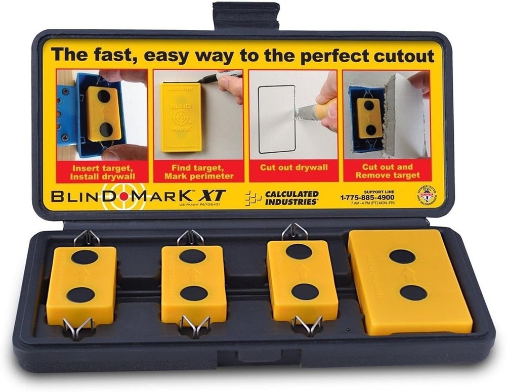 No-Measure Drywall Cutout Tool with Magnets
