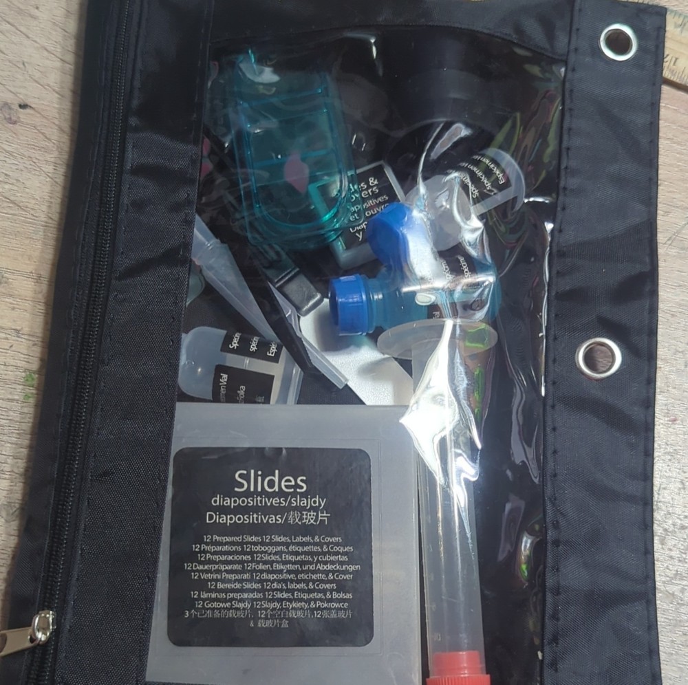 Edu-Science Microscope Set 10X Objective Prepared Slides Accessories Science Kit