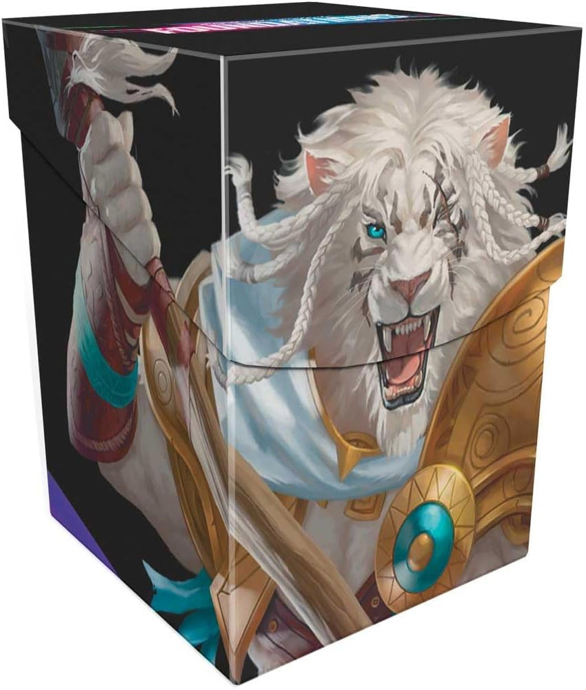- Foundations Ajani 100+ Deck Box Light for Magic: the Gathering, MTG Storage Co