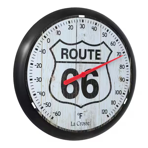 8 In. Route 66 round Dial Thermometer