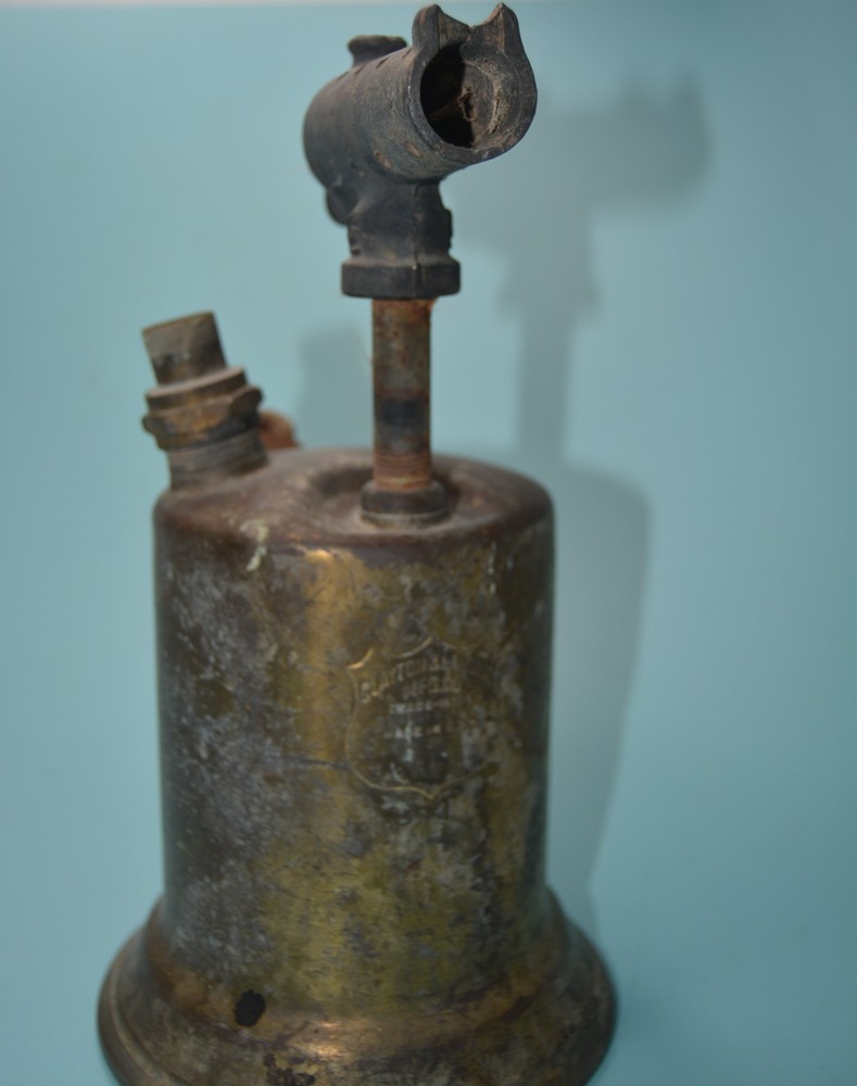 VINTAGE BRASS BLOW TORCH for display