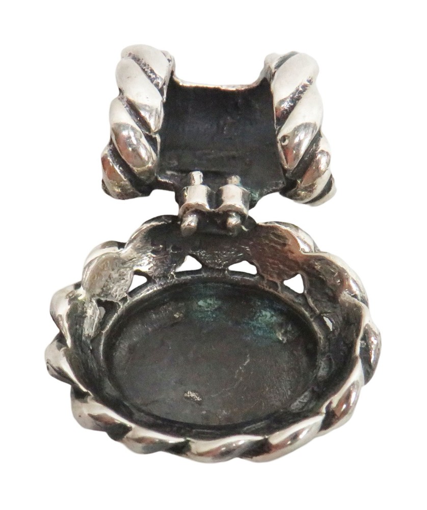 Sterling Rope Border Engraveable Blank Pendant
