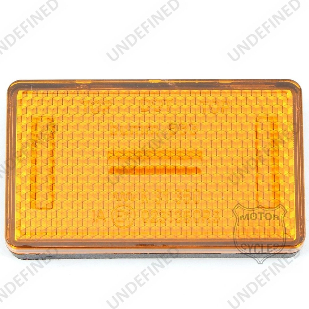 Pair Motorcycle ATV Reflector Bolt On Amber Rectangle Side Kit Marker Universal