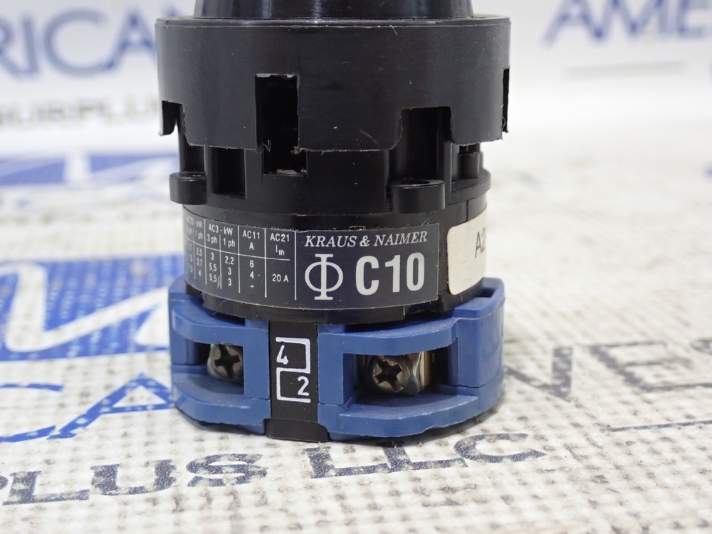 Kraus & Naimer C10 Rotary 3 Position Spring Return switch