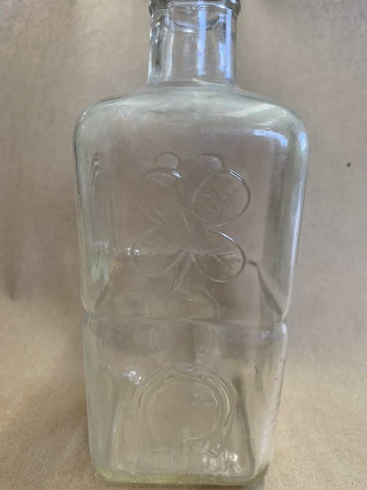 Vintage Horseshoe/Clover Bottle