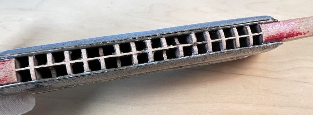 M Hohner's Best German Made Double Sided Harmonica Hammered Reeds