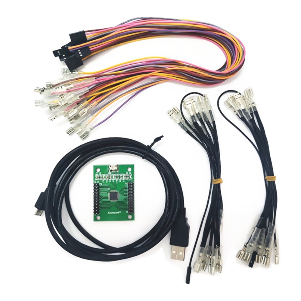 Arcade Encoder to USB Controller 187 Wiring 2 Players DIY Kit For Mame PC PS3 C