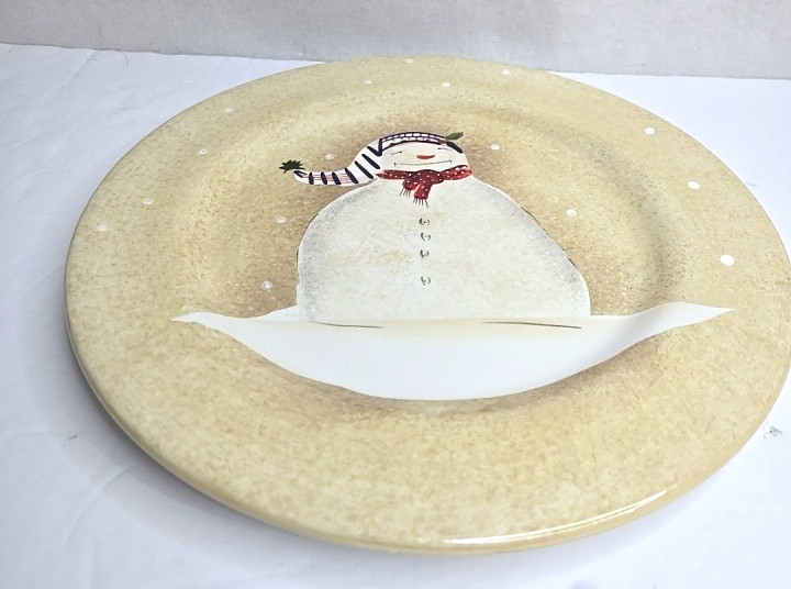 Sakura Snowman Plate Designed By Debbie Taylor Kerman