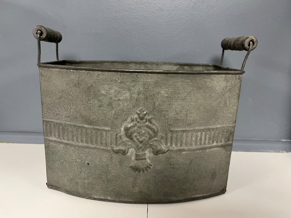 Rectangular Galvanized Metal Planter with Metal Handles Container Gardening 9x6